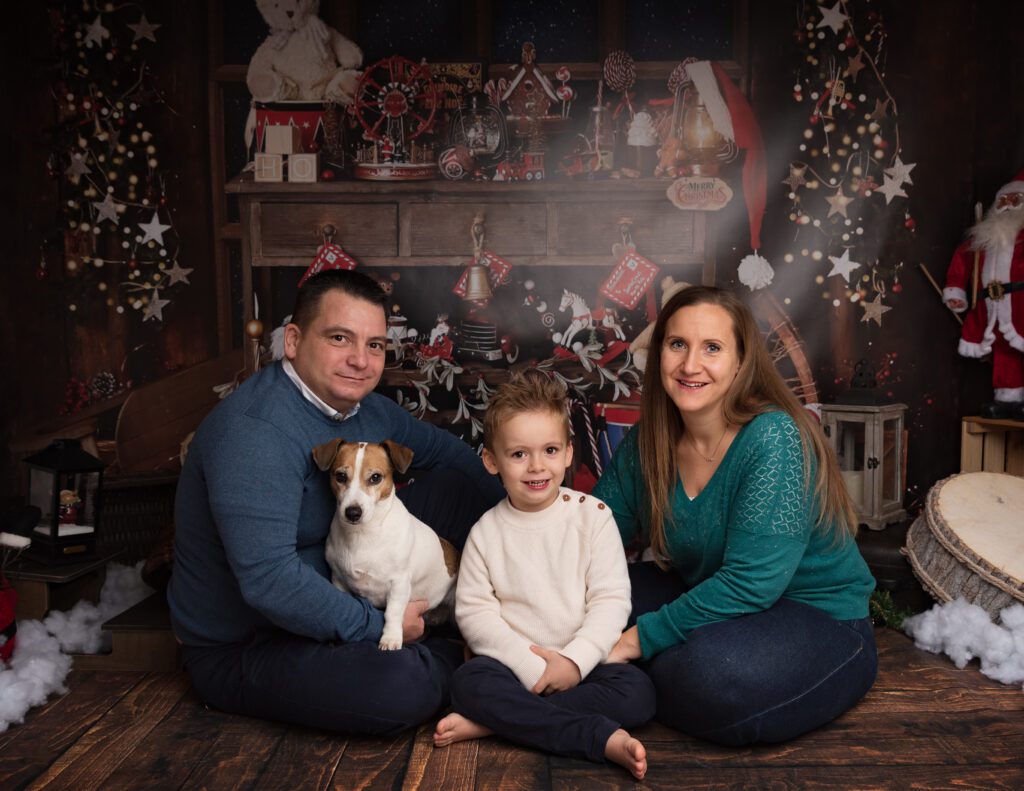 Séance photo de noël avec nanie vaysse photographe